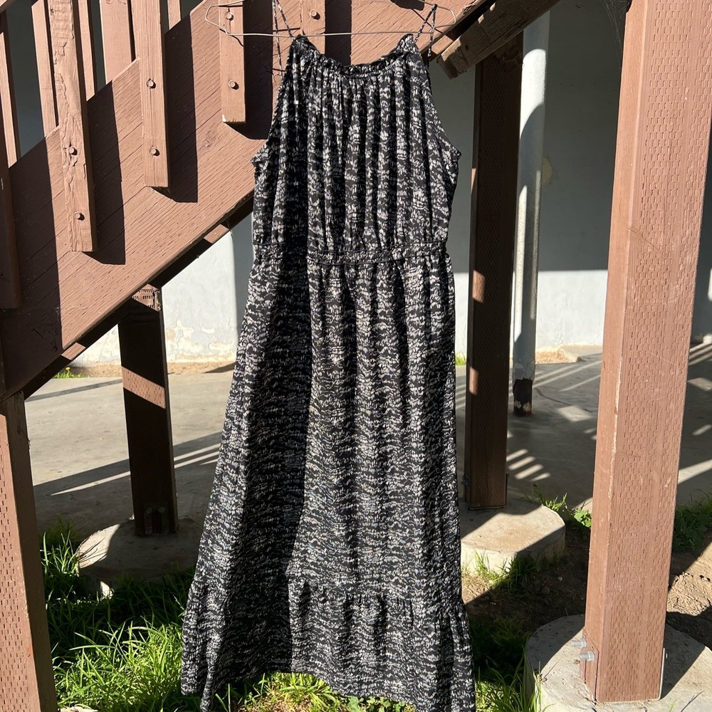 Grace Karin Black and White Maxi Skirt